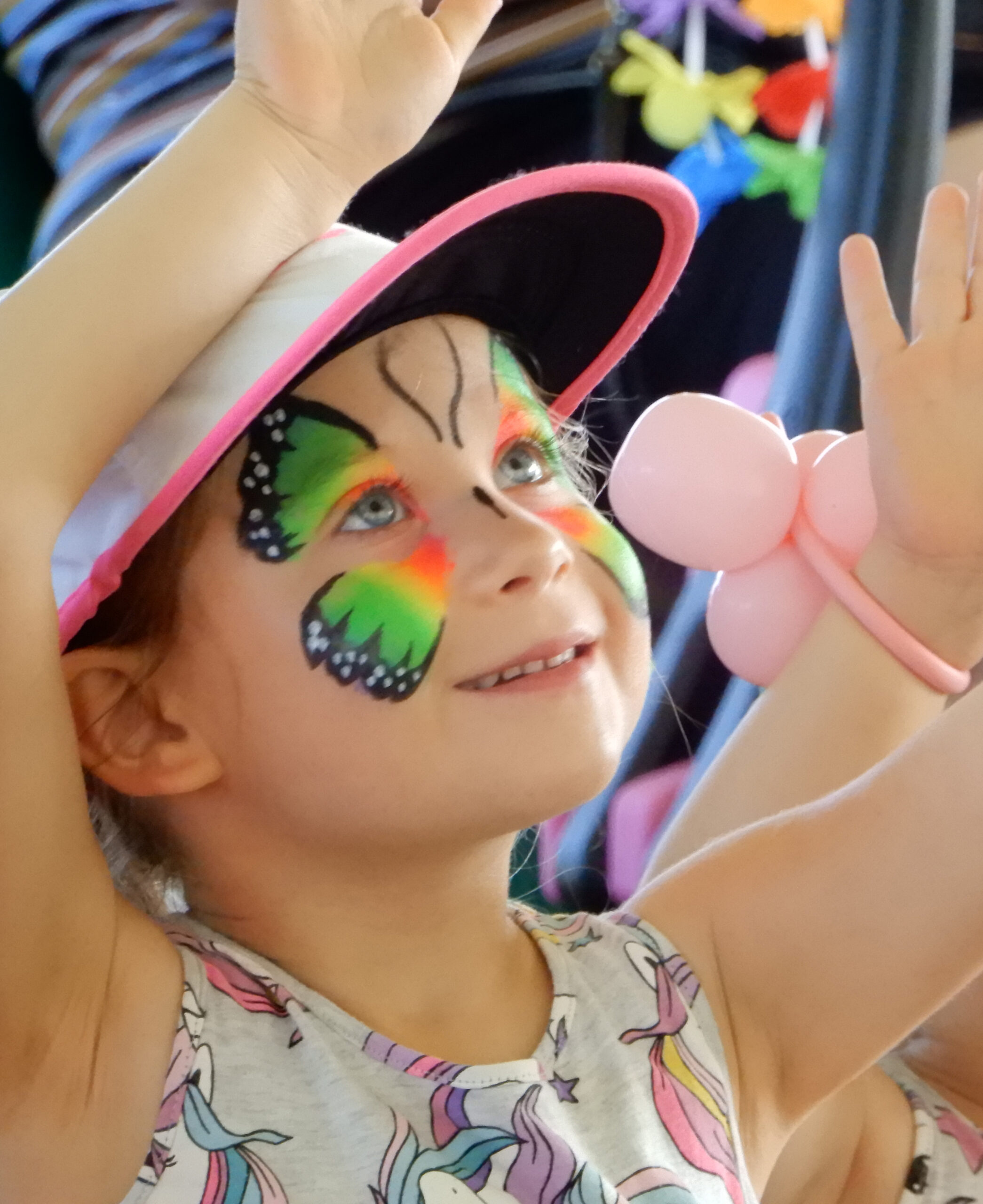 girl with butterfly facepaint