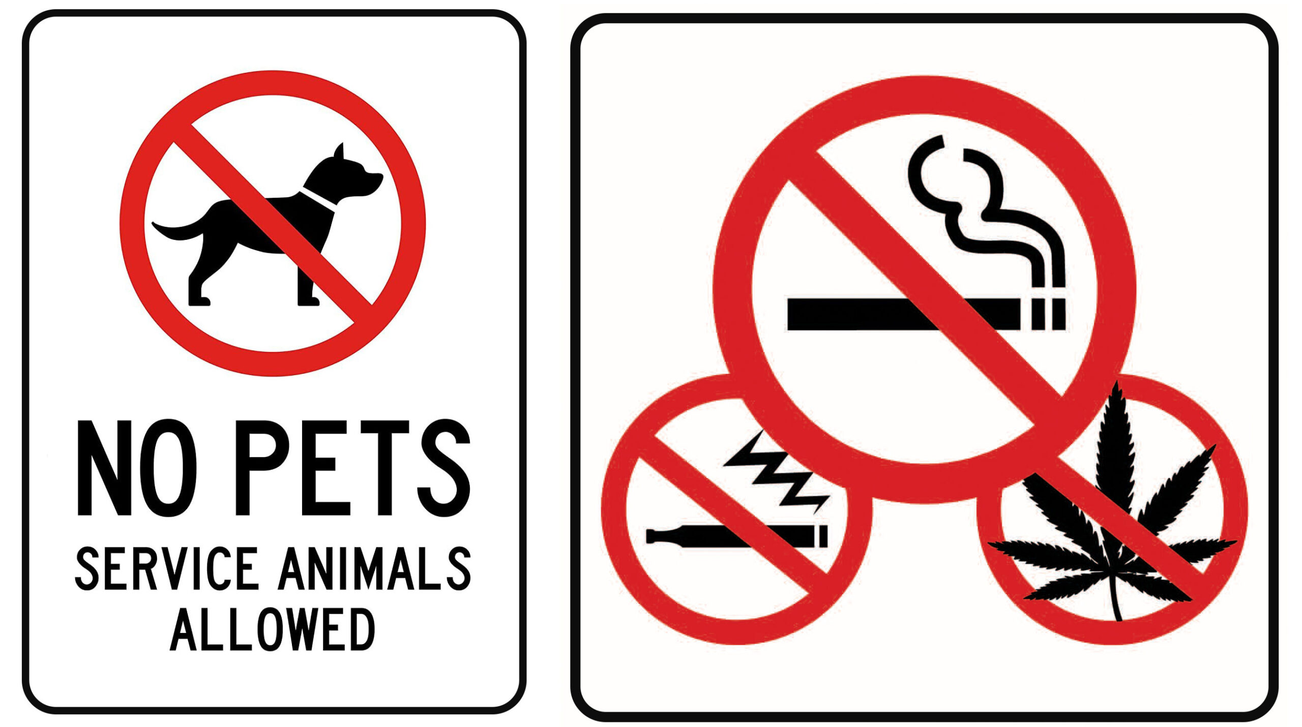 No Pets, No Smoking, No Vaping, No Cannabis